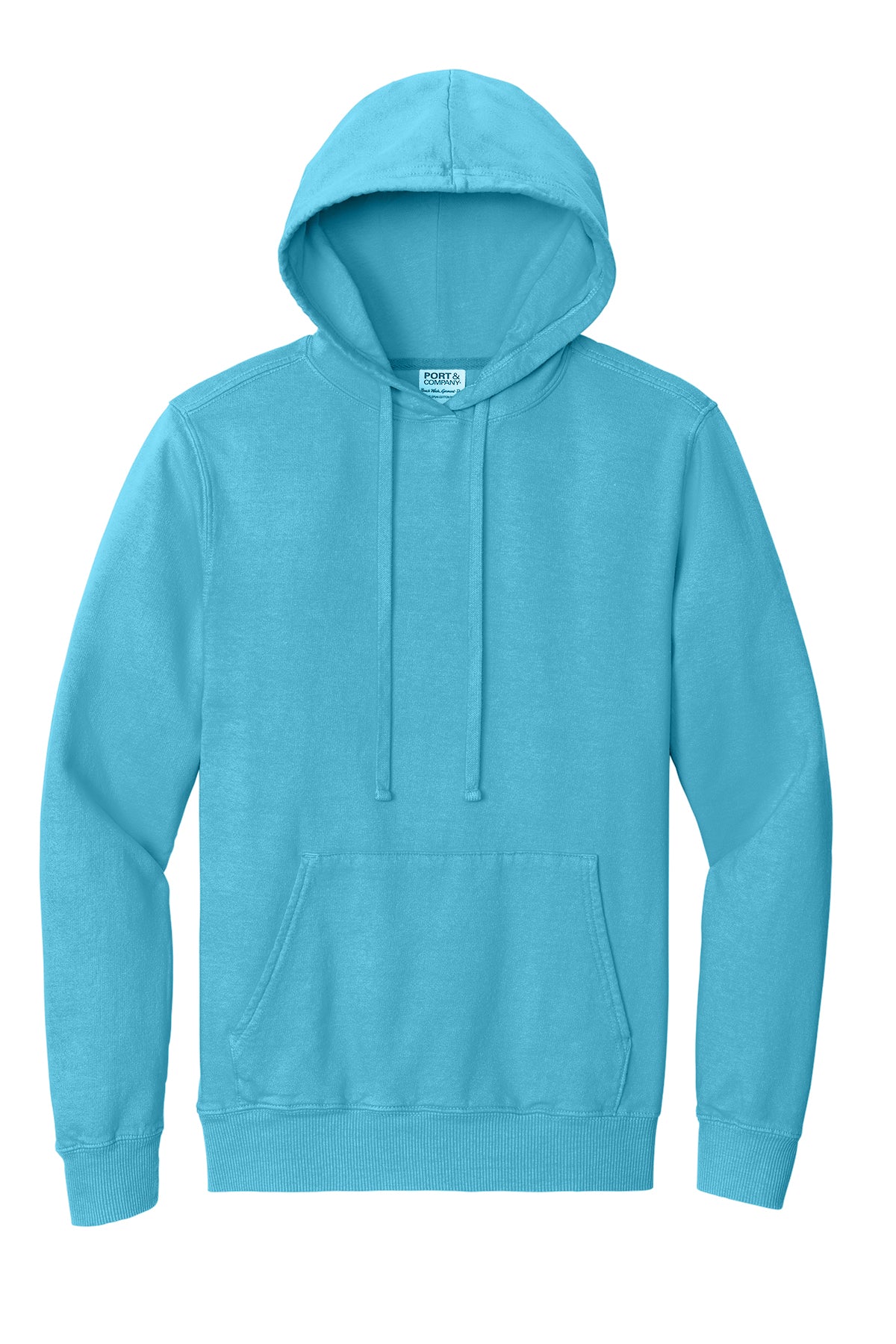 PC098H Port & Company® Beach Wash® Garment-Dyed Pullover Hooded Sweatshirt-S-4XL