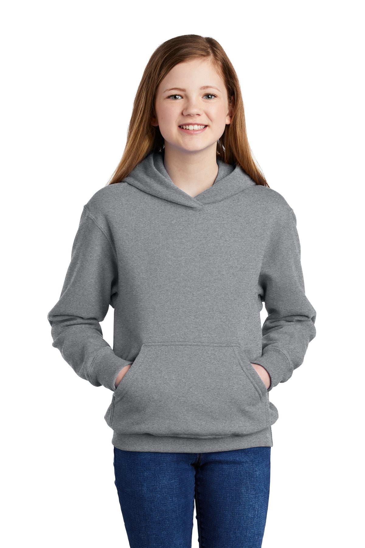 PC90YH Port & Company® Youth Core Fleece Pullover Hooded Sweatshirt. XS-XL