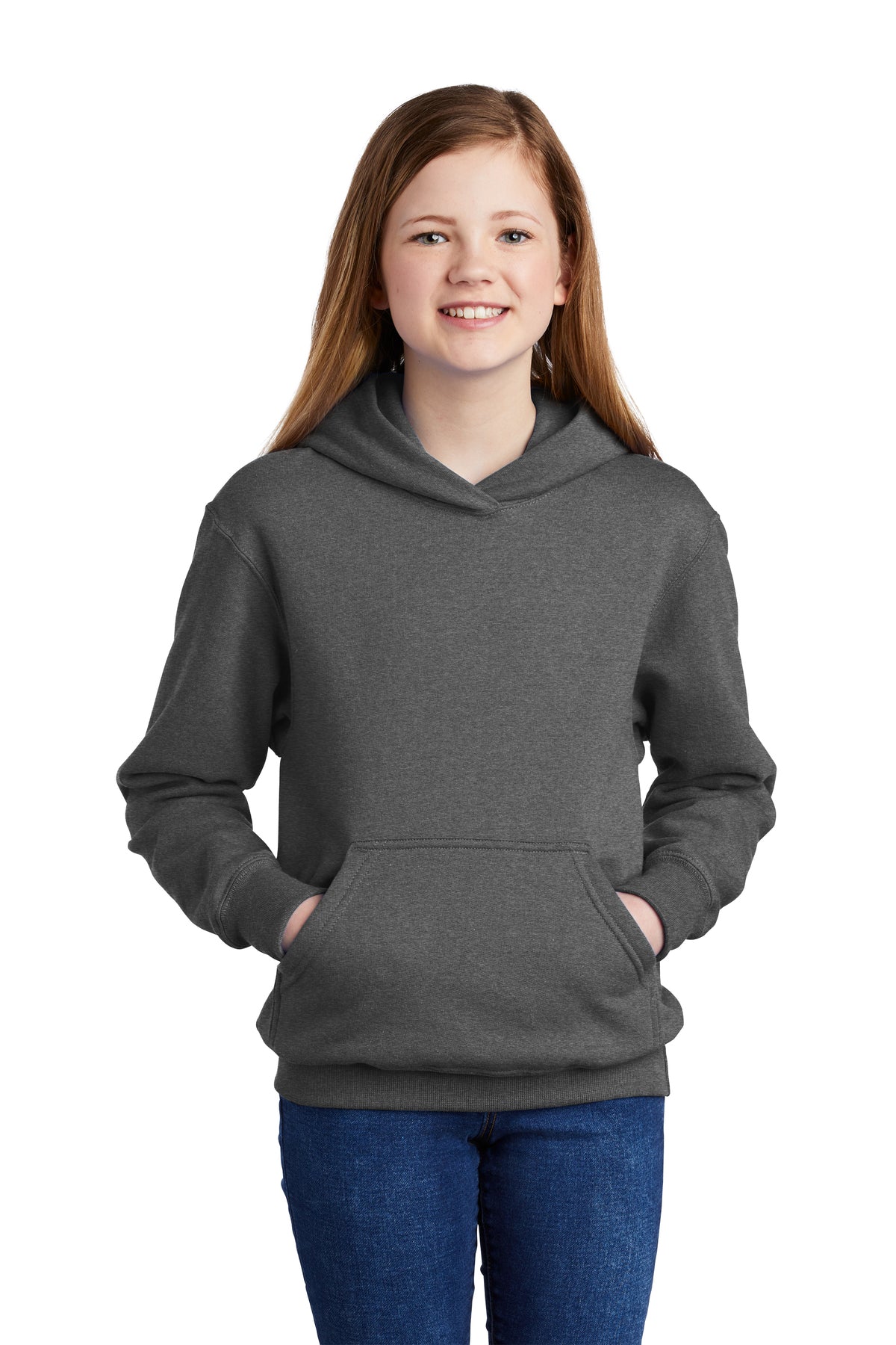 PC90YH Port & Company® Youth Core Fleece Pullover Hooded Sweatshirt. XS-XL