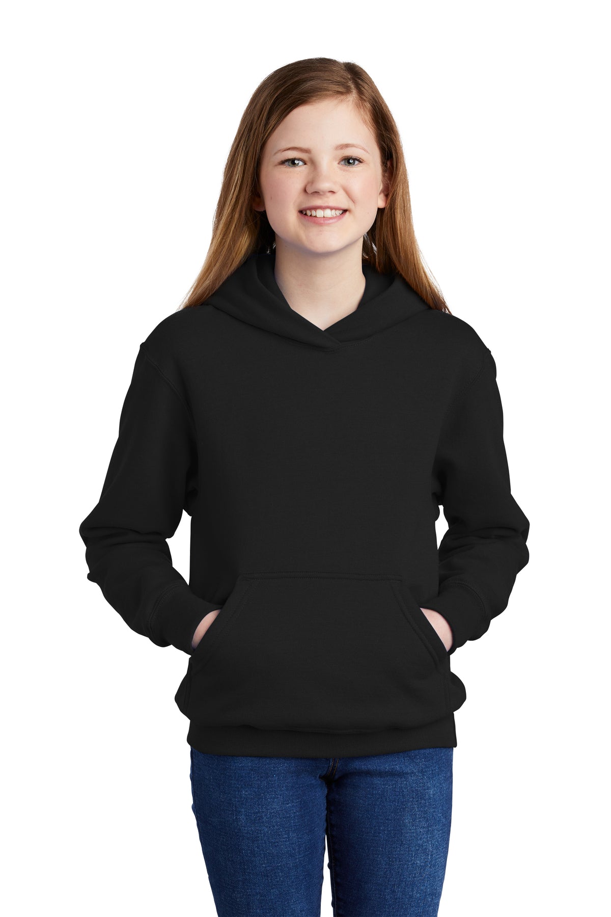 PC90YH Port & Company® Youth Core Fleece Pullover Hooded Sweatshirt. XS-XL