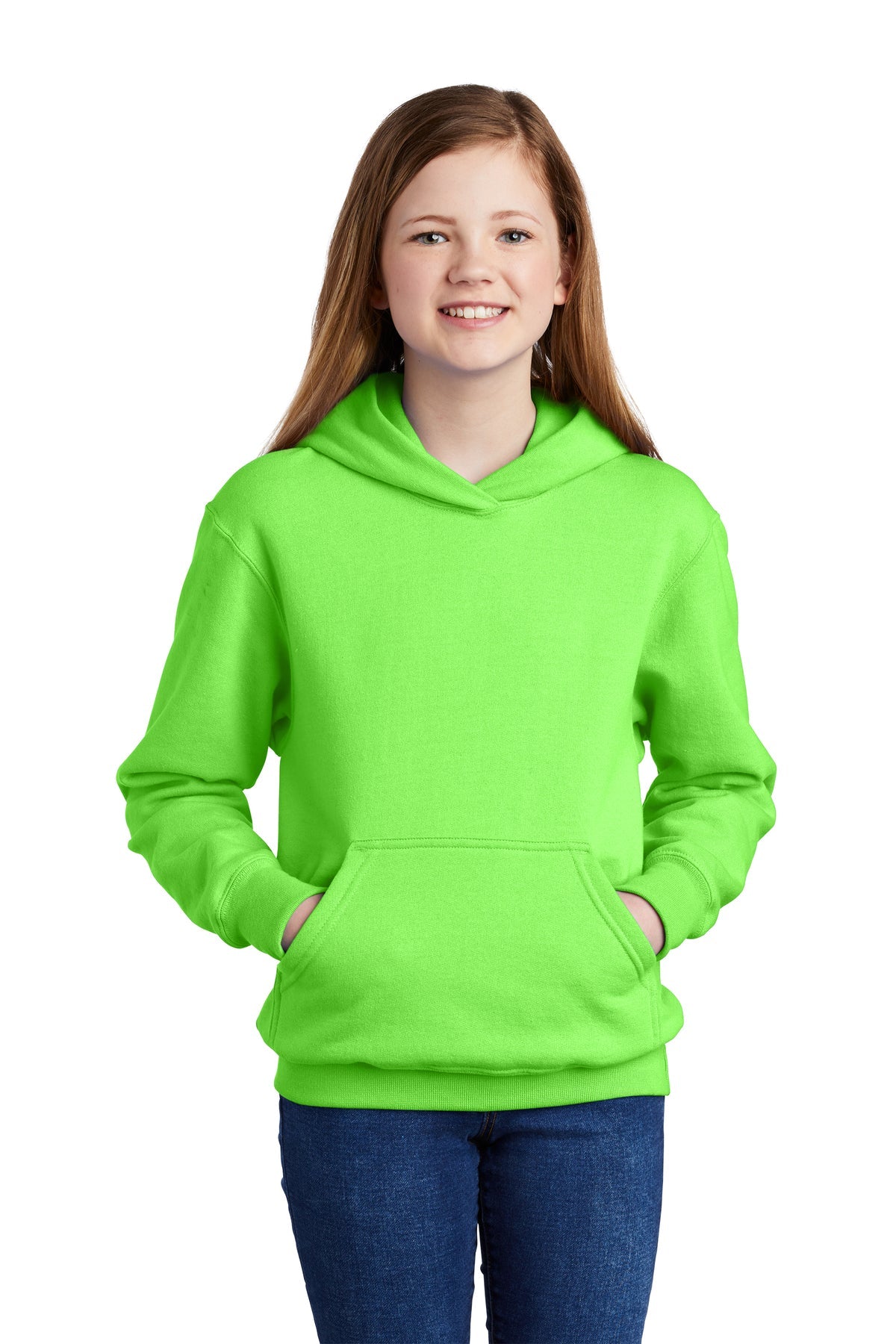 PC90YH Port & Company® Youth Core Fleece Pullover Hooded Sweatshirt. XS-XL