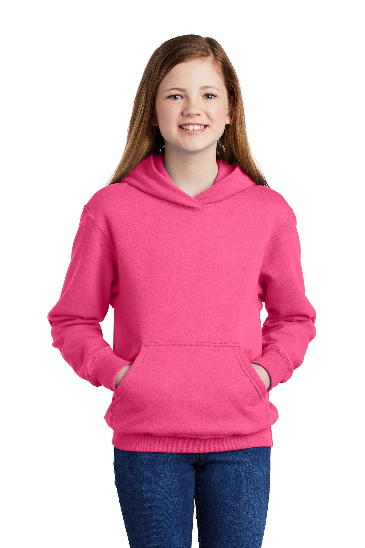 PC90YH Port & Company® Youth Core Fleece Pullover Hooded Sweatshirt. XS-XL