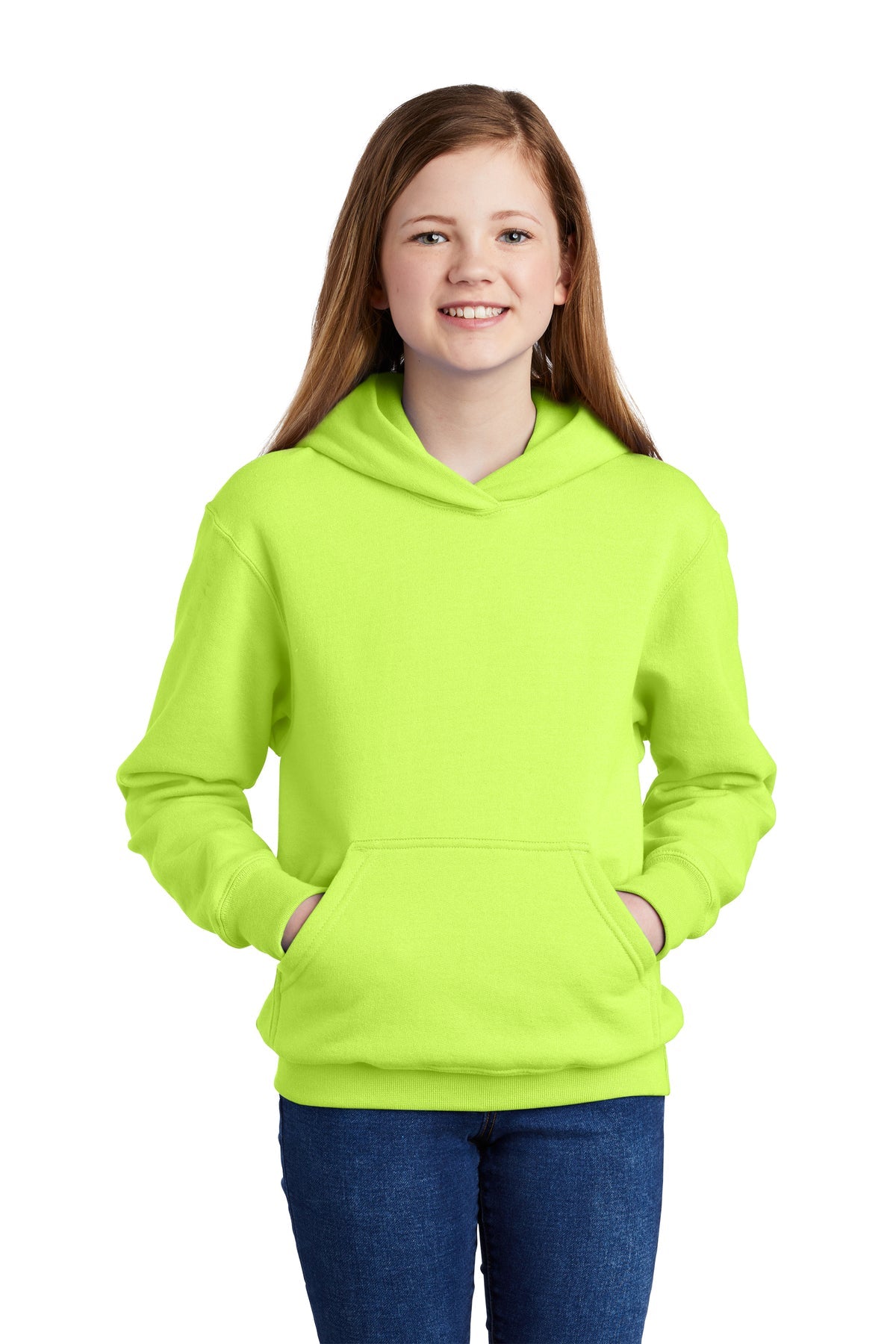 PC90YH Port & Company® Youth Core Fleece Pullover Hooded Sweatshirt. XS-XL