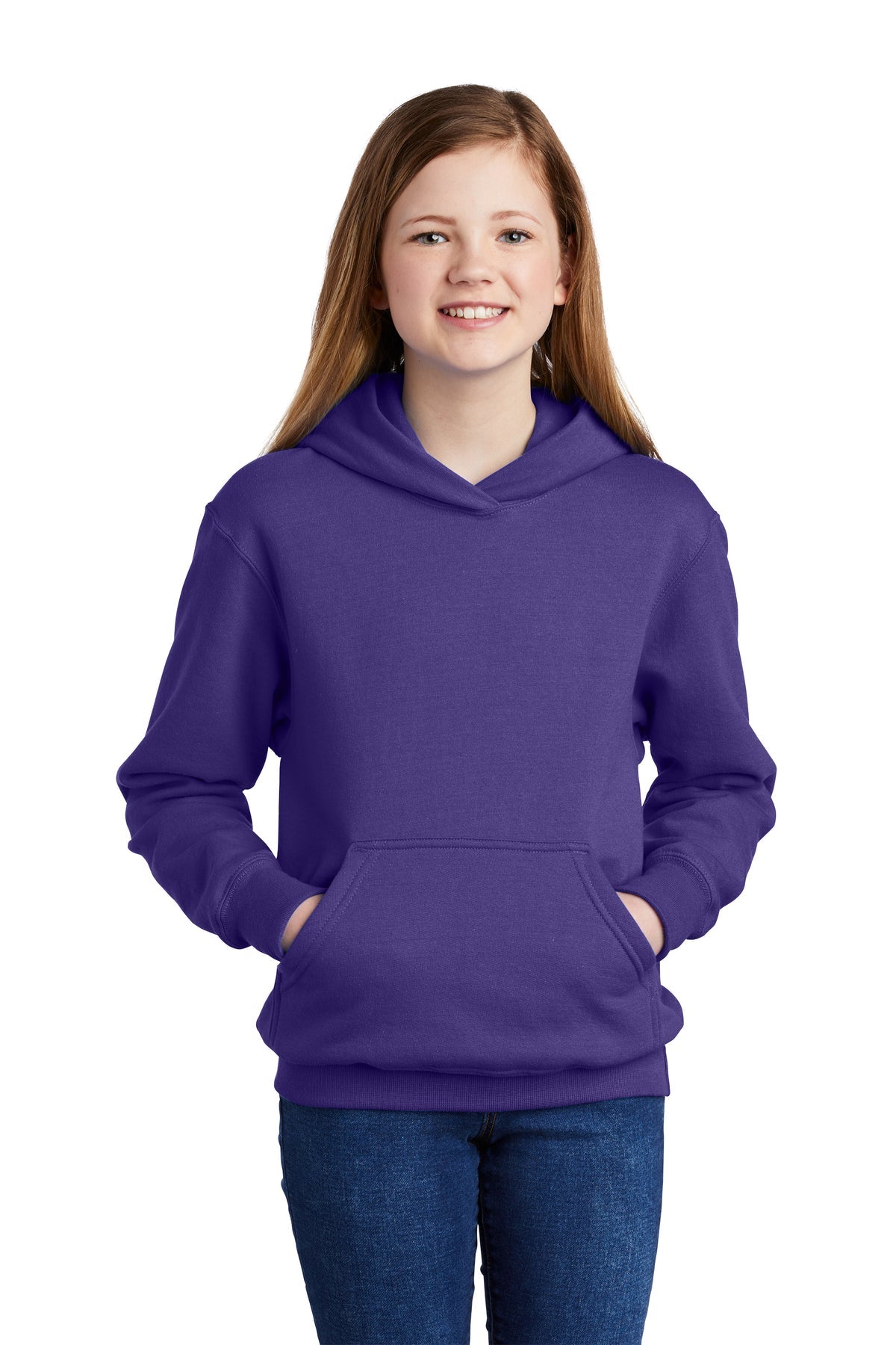 PC90YH Port & Company® Youth Core Fleece Pullover Hooded Sweatshirt. XS-XL