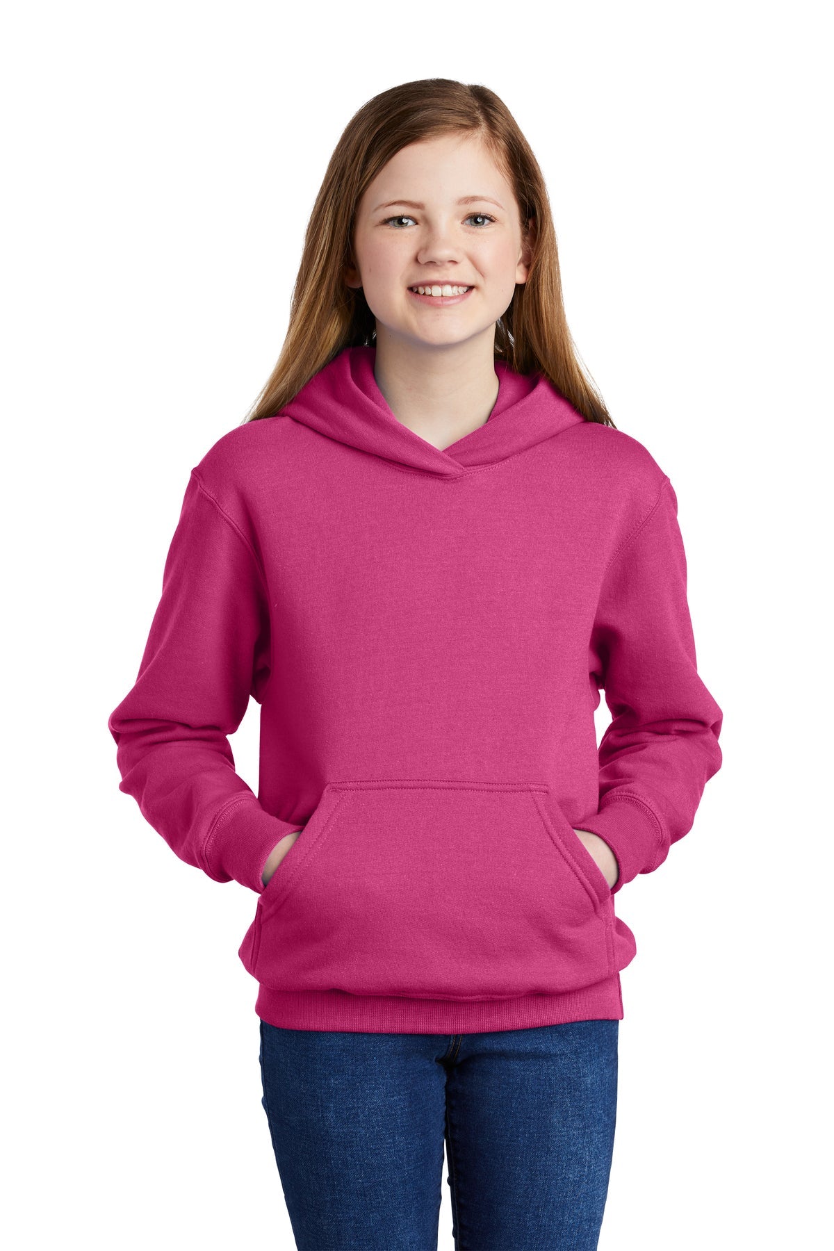 PC90YH Port & Company® Youth Core Fleece Pullover Hooded Sweatshirt. XS-XL