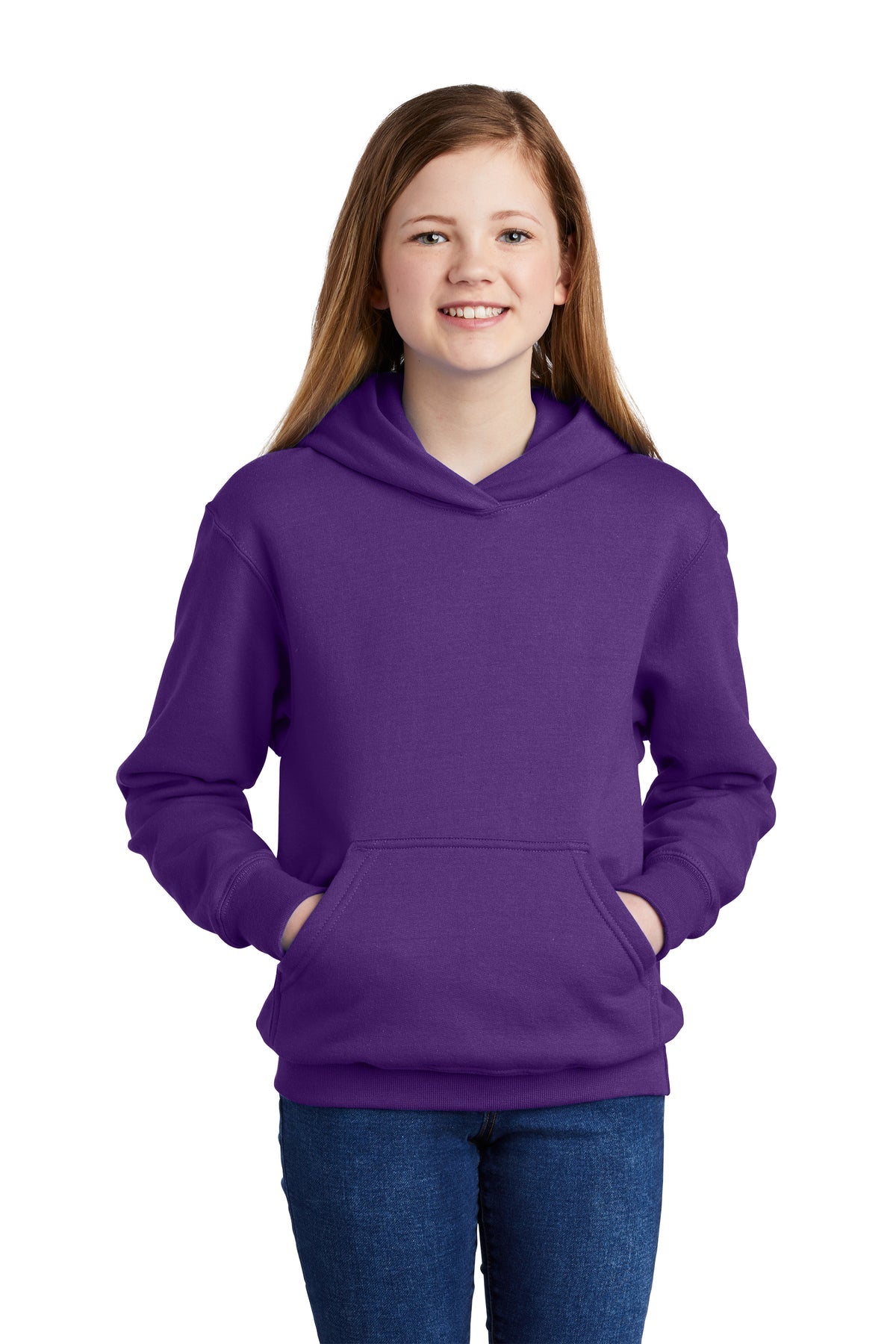 PC90YH Port & Company® Youth Core Fleece Pullover Hooded Sweatshirt. XS-XL