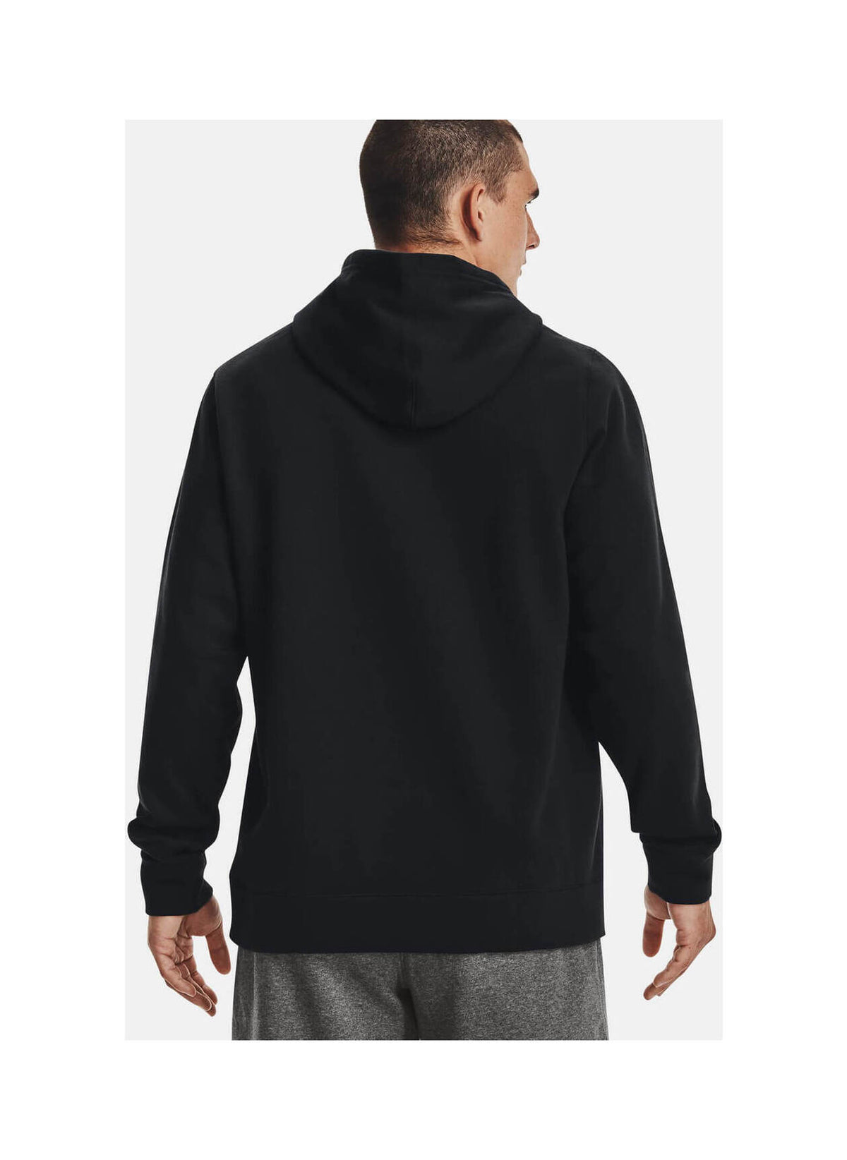 Under Armour Men's Black / White Hustle Fleece Hoodie