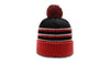 Striped Pom Knit Beanie 134