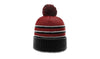Striped Pom Knit Beanie 134