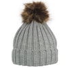 Premium Cable Knit Pom Beanie - FUR3