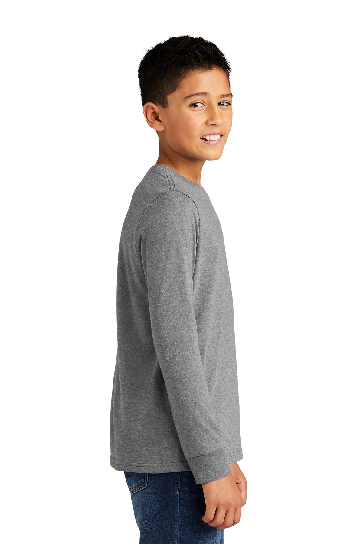 DT132Y District® Youth Perfect Tri® Long Sleeve Tee