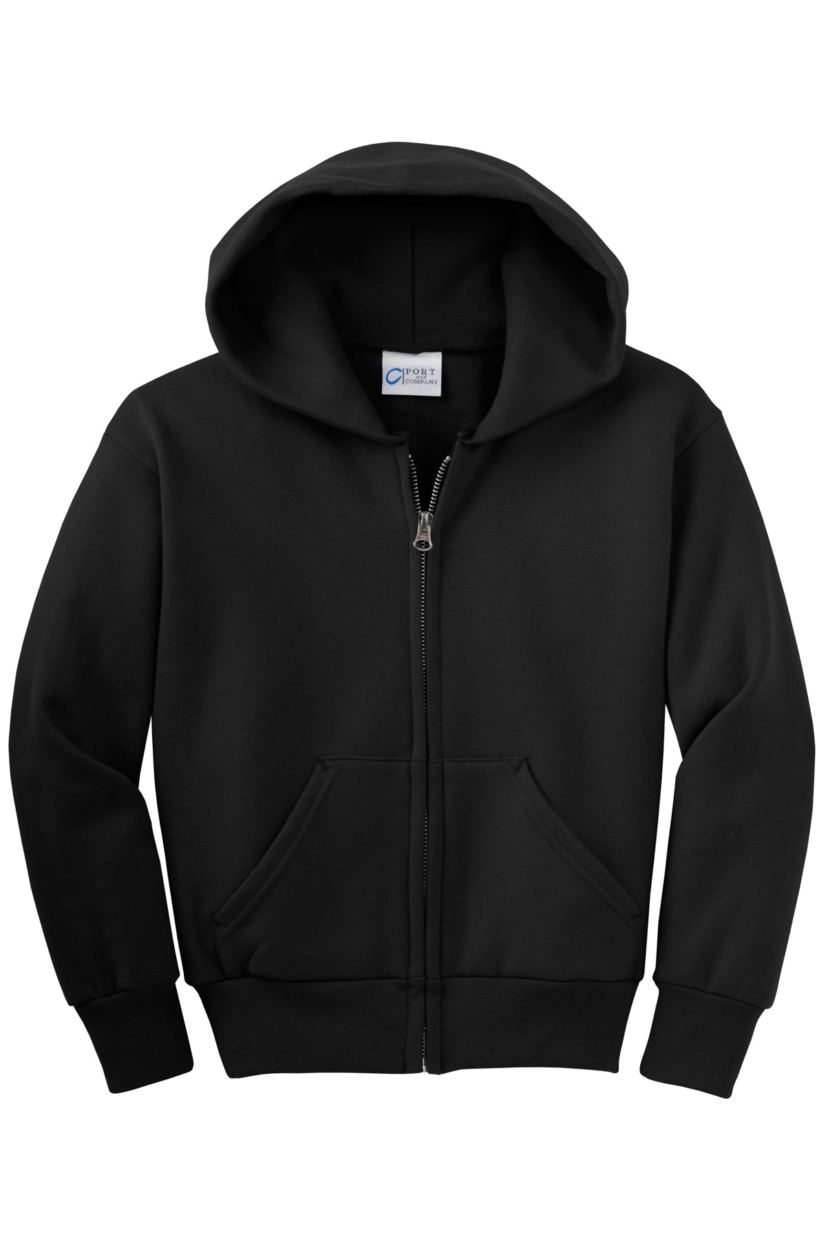 PC90YZH Port & Company® Youth Core Fleece Full-Zip Hooded Sweatshirt. XS-XL