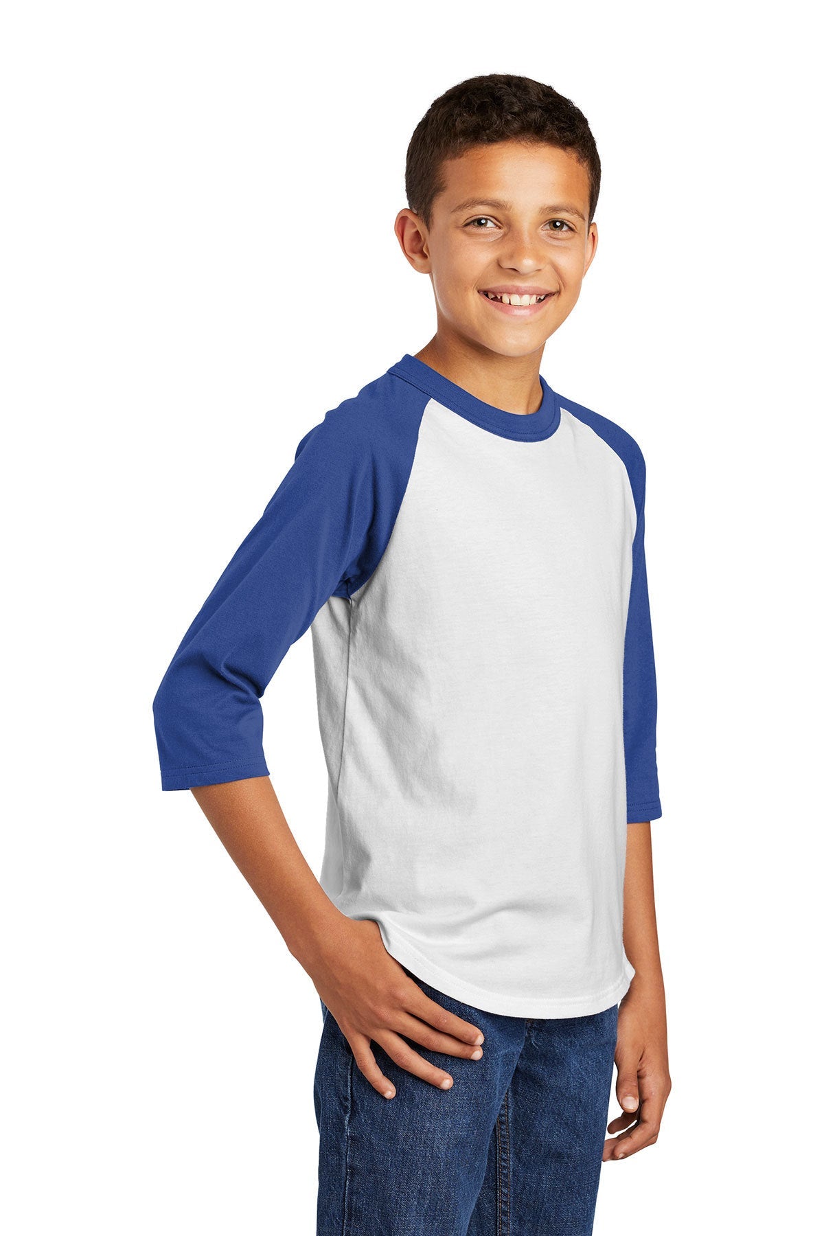 YT200 Sport-Tek® Youth Colorblock Raglan Jersey