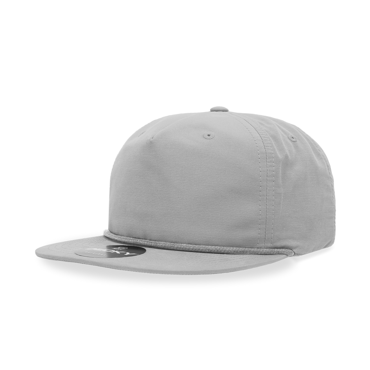 5 Panel High Profile Relaxed Cotton Blend Rope Hat