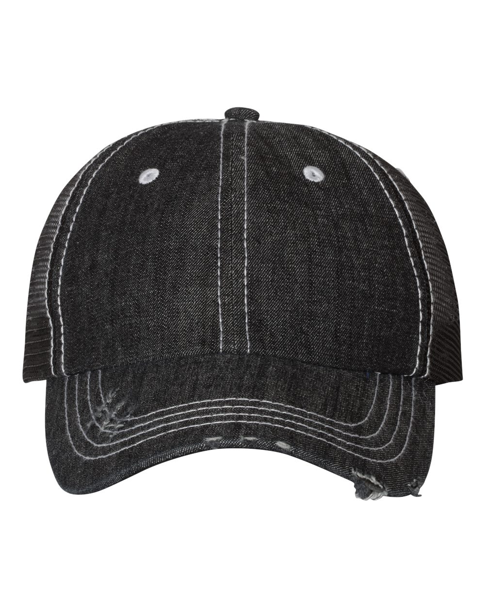 Mega Cap - Herringbone Contrast Stitch Trucker Cap - 6990B