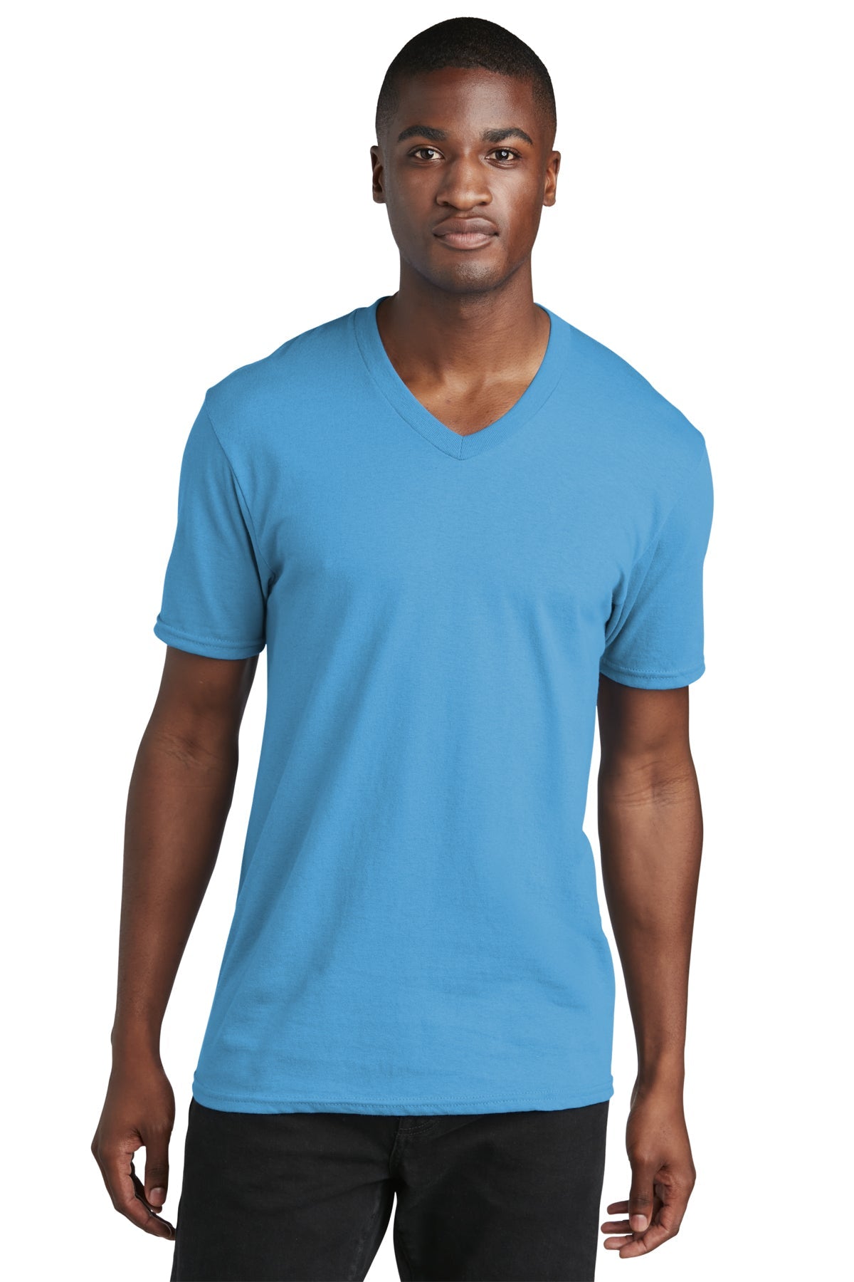 PC54V Port & Company® Core Cotton V-Neck Tee. S-4XL