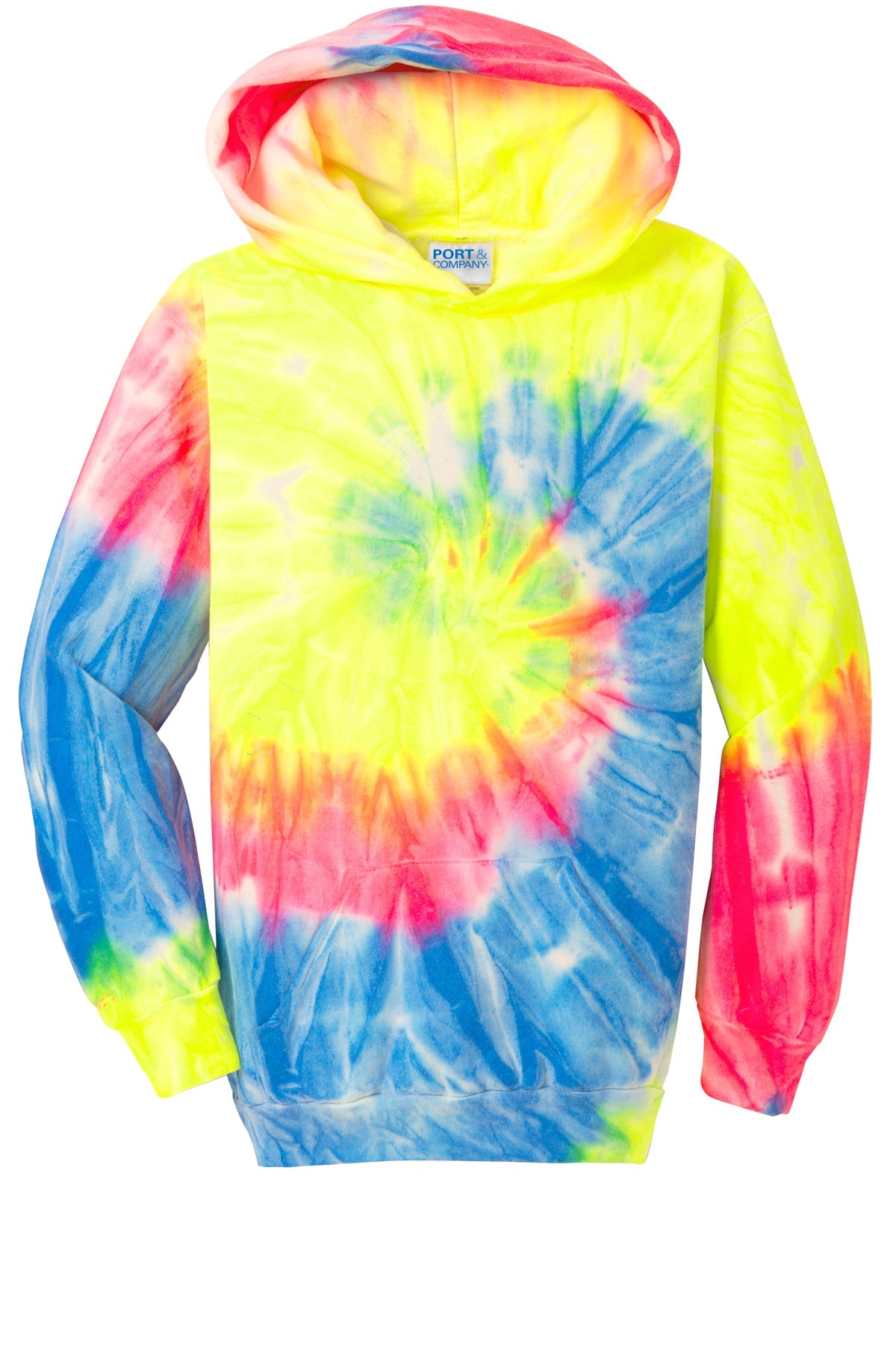 PC146Y Port & Company® Youth Tie-Dye Pullover Hooded Sweatshirt