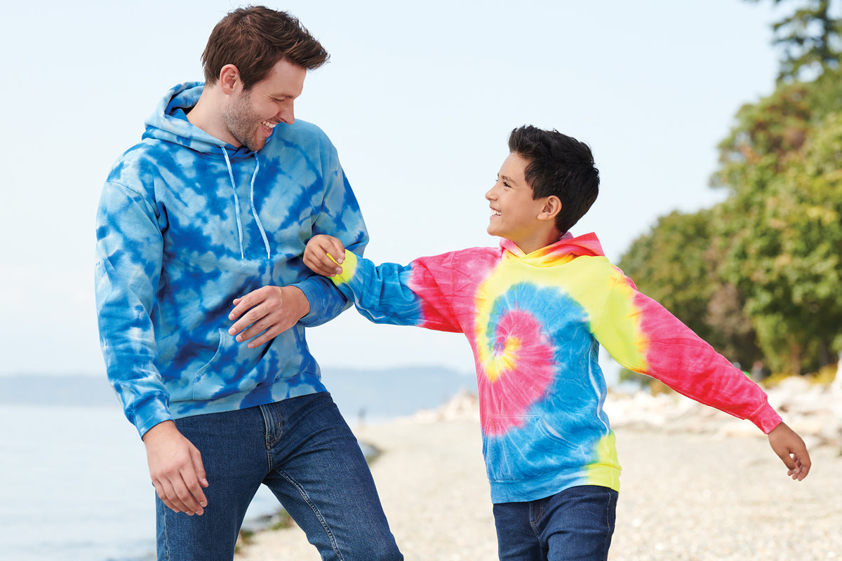 PC146Y Port & Company® Youth Tie-Dye Pullover Hooded Sweatshirt