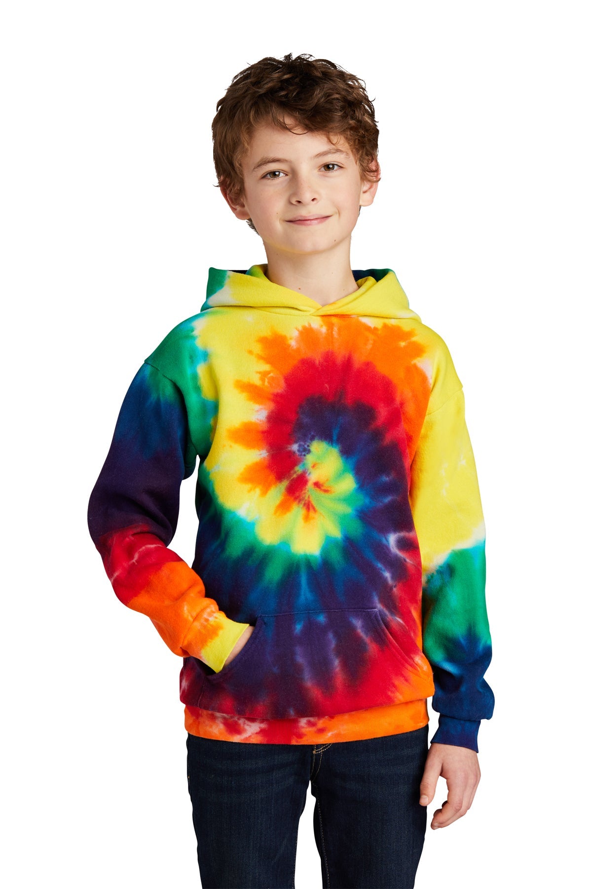 PC146Y Port & Company® Youth Tie-Dye Pullover Hooded Sweatshirt