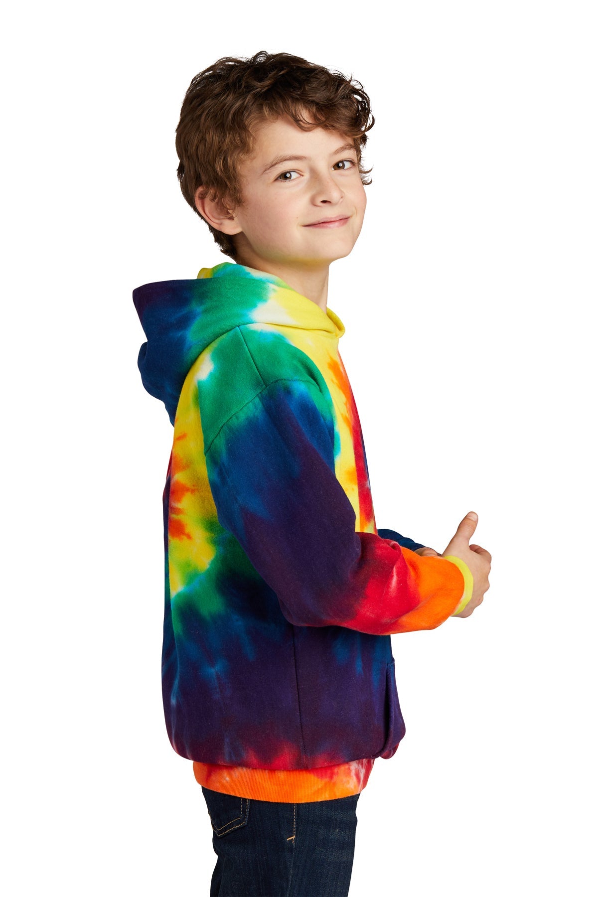 PC146Y Port & Company® Youth Tie-Dye Pullover Hooded Sweatshirt