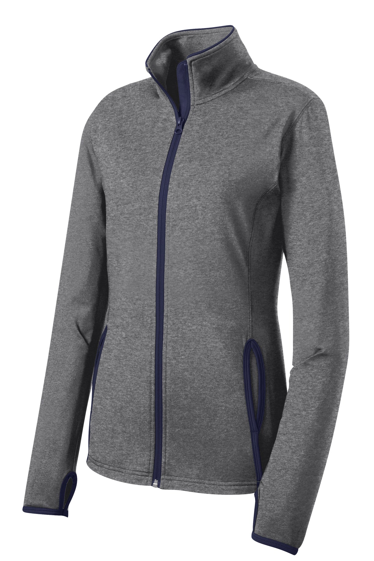 LST853 Sport-Tek® Ladies Sport-Wick® Stretch Contrast Full-Zip Jacket