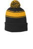 STC28 Sport-Tek® Stripe Pom Pom Beanie