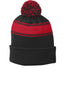 STC28 Sport-Tek® Stripe Pom Pom Beanie