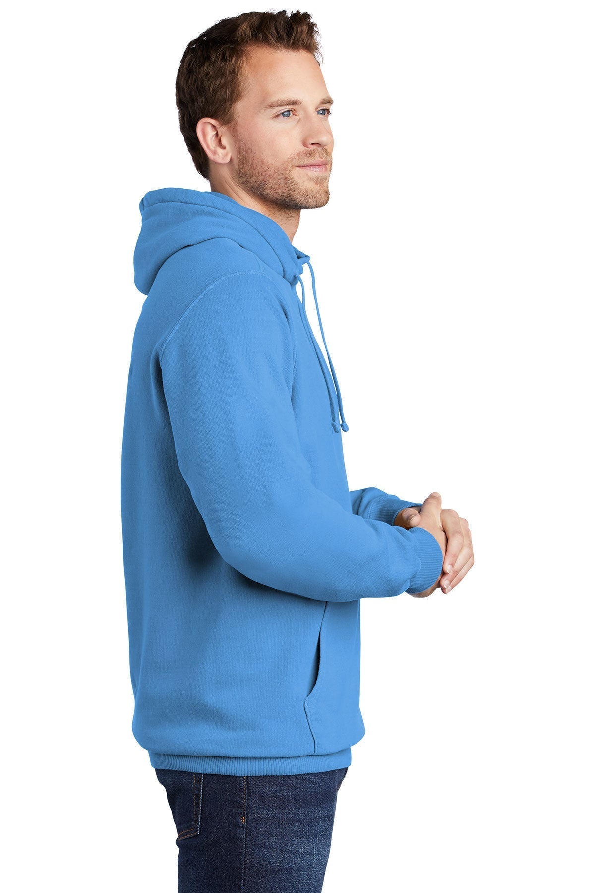 PC098H Port & Company® Beach Wash® Garment-Dyed Pullover Hooded Sweatshirt-S-4XL