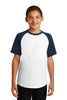 YT201 Sport-Tek® Youth Short Sleeve Colorblock Raglan Jersey
