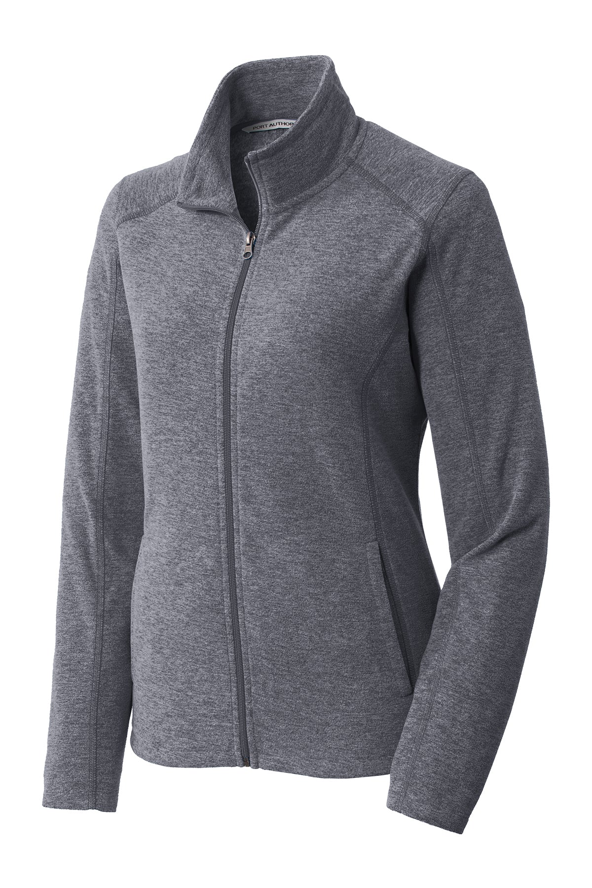 L235 Port Authority® Ladies Heather Microfleece Full-Zip Jacket