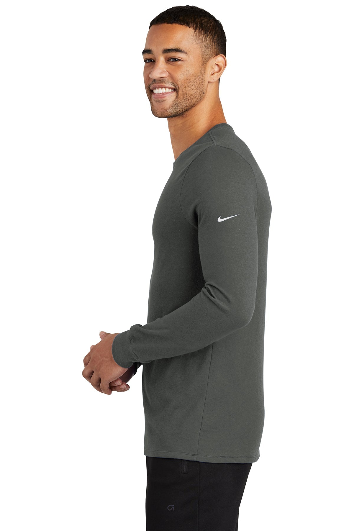 NKBQ5230 Nike Dri-FIT Cotton/Poly Long Sleeve Tee