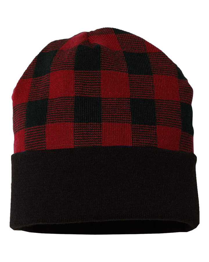 CAP AMERICA - USA-Made Plaid Beanie - RKP12