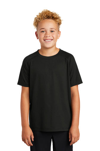 YST400 Sport-Tek ® Youth PosiCharge ® Tri-Blend Wicking Raglan Tee