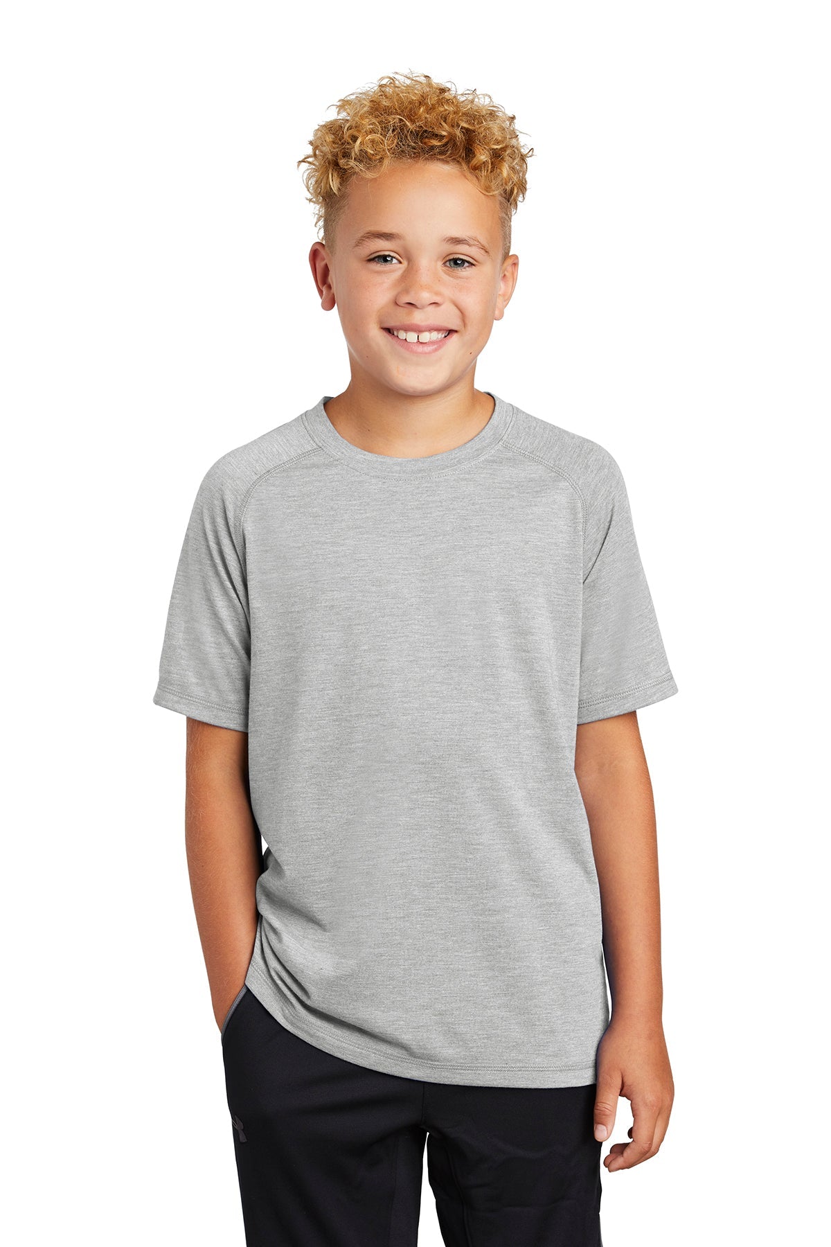 YST400 Sport-Tek ® Youth PosiCharge ® Tri-Blend Wicking Raglan Tee