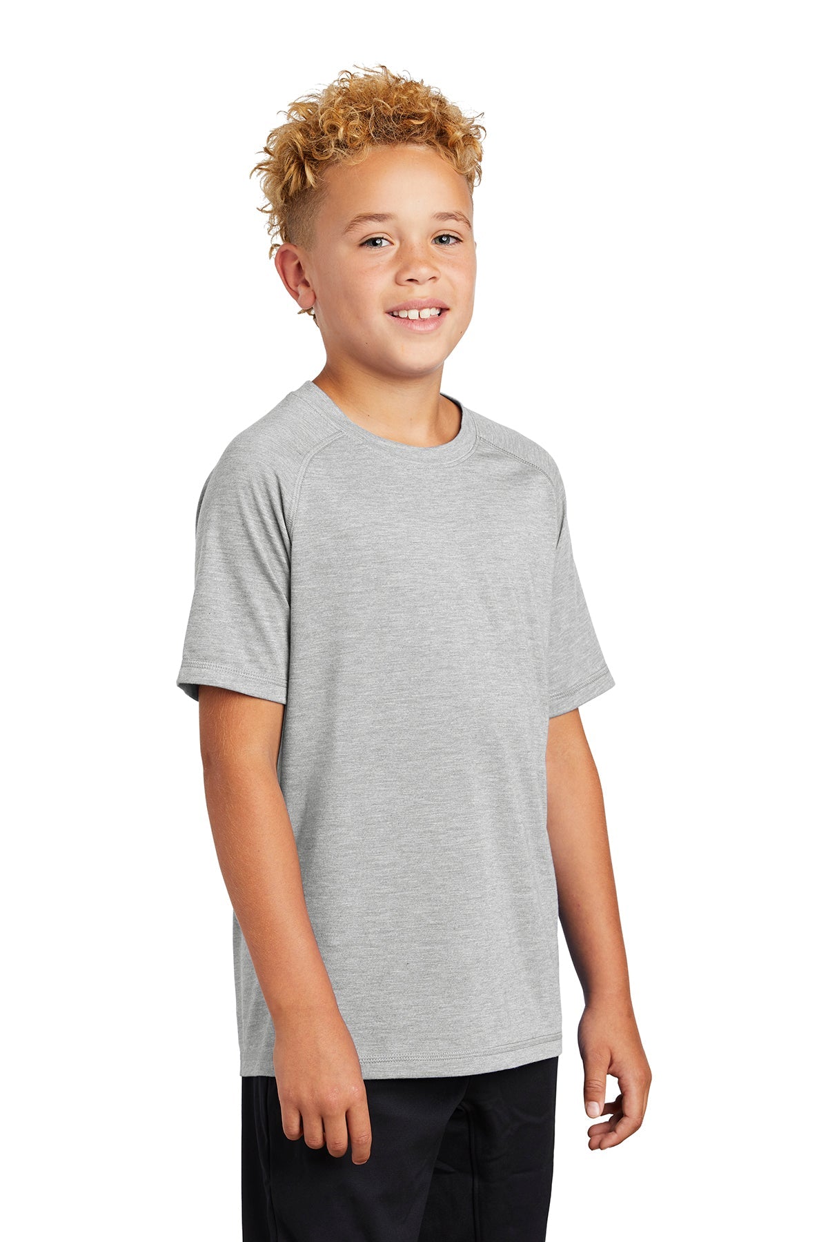 YST400 Sport-Tek ® Youth PosiCharge ® Tri-Blend Wicking Raglan Tee