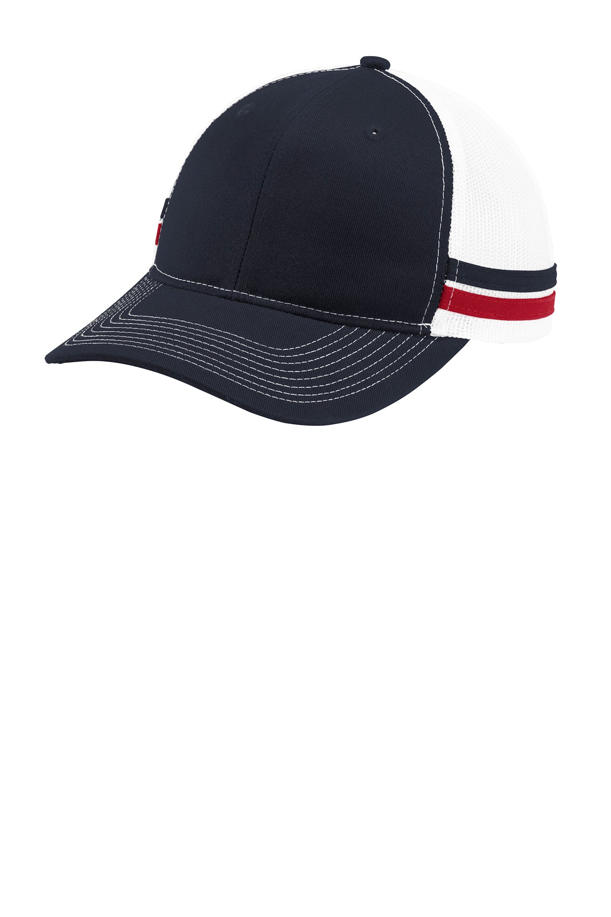 C113 Port Authority ® Two-Stripe Snapback Trucker Cap