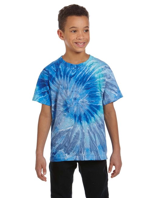 CD100Y Tie-Dye Youth 5.4 oz. 100% Cotton T-Shirt. XS - L