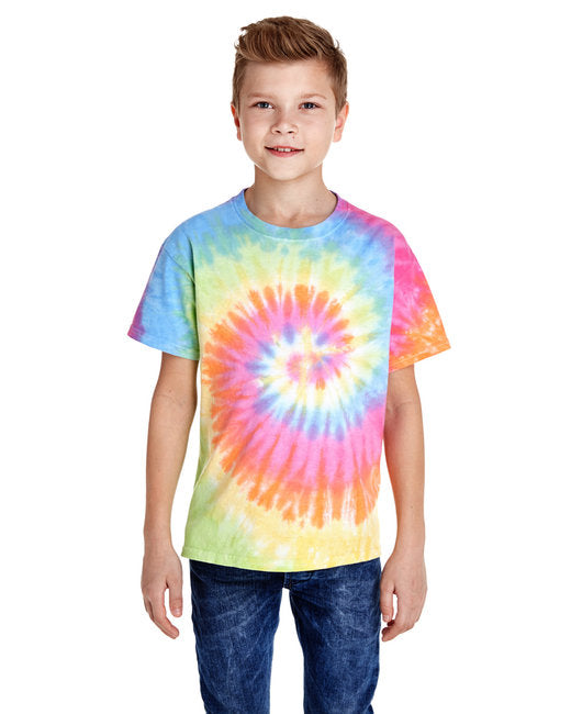 CD100Y Tie-Dye Youth 5.4 oz. 100% Cotton T-Shirt. XS - L