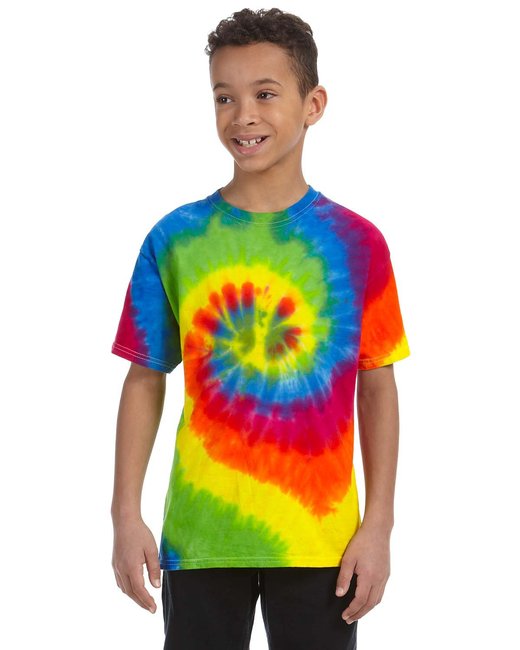 CD100Y Tie-Dye Youth 5.4 oz. 100% Cotton T-Shirt. XS - L