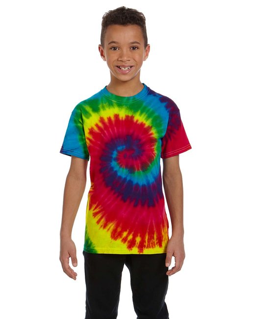 CD100Y Tie-Dye Youth 5.4 oz. 100% Cotton T-Shirt. XS - L