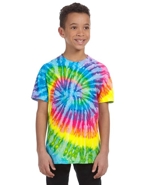 CD100Y Tie-Dye Youth 5.4 oz. 100% Cotton T-Shirt. XS - L