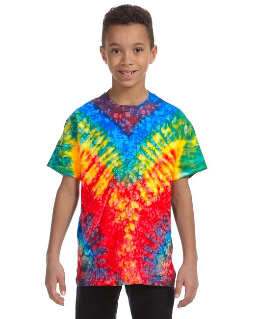 CD100Y Tie-Dye Youth 5.4 oz. 100% Cotton T-Shirt. XS - L