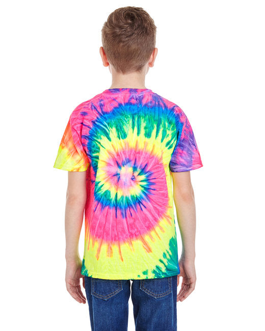 CD100Y Tie-Dye Youth 5.4 oz. 100% Cotton T-Shirt. XS - L