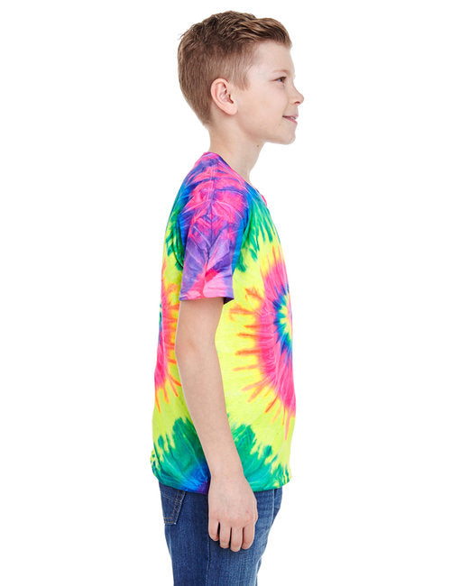 CD100Y Tie-Dye Youth 5.4 oz. 100% Cotton T-Shirt. XS - L